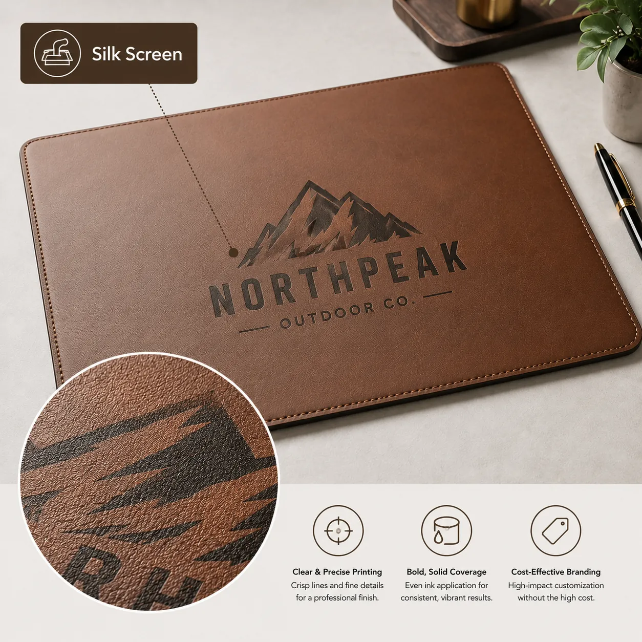 Screen Printing for custom leather products