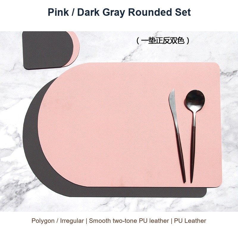 Pink / Dark Gray Rounded Set SKU