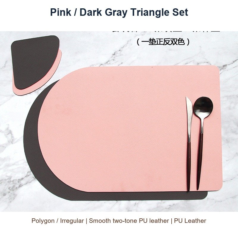 Pink / Dark Gray Triangle Set SKU