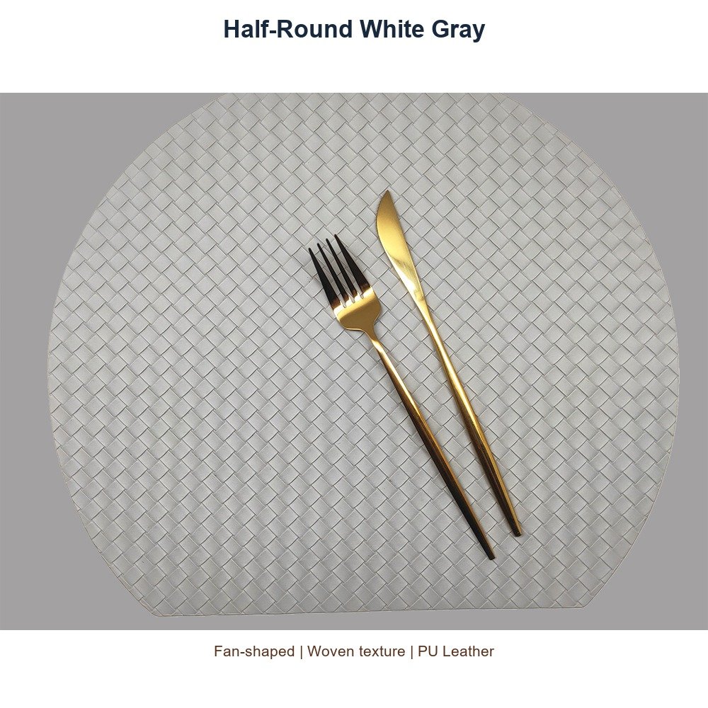 Half-Round White Gray SKU