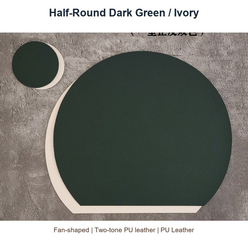 Half-Round Dark Green / Ivory SKU