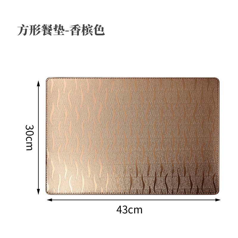 Custom Rectangular Leather Table Placemat