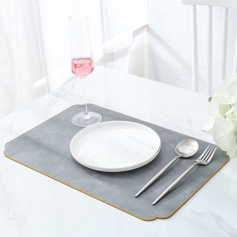 Custom Blue Rectangular Dining Placemat detail