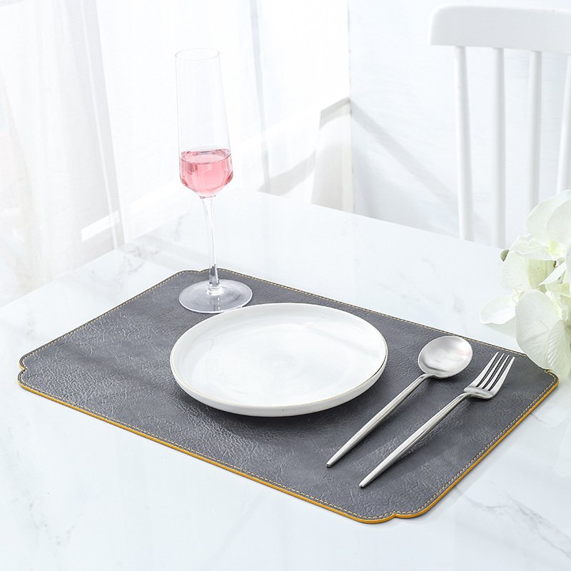 Custom Blue Rectangular Dining Placemat detail