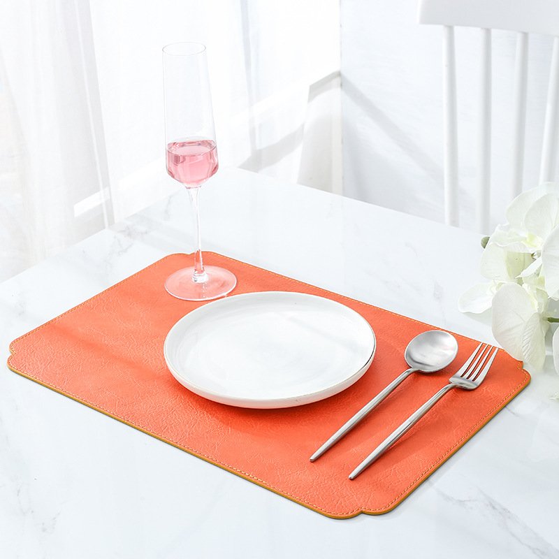 Custom Blue Rectangular Dining Placemat detail