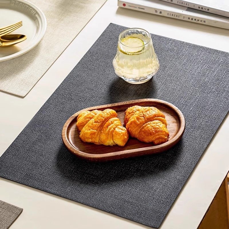 Custom Marble Texture Rectangular Leather Placemat detail