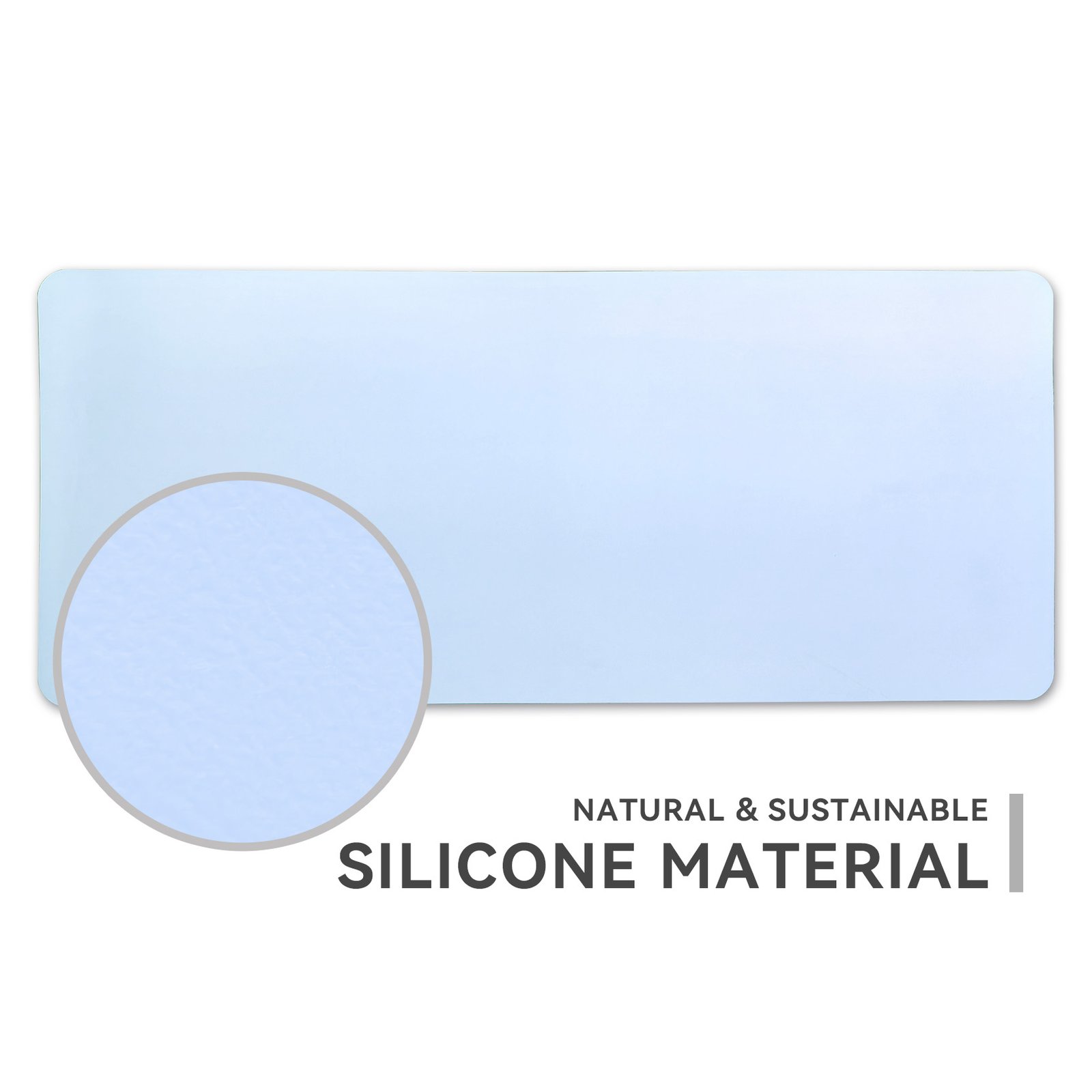 Anti-Stain Silicone Leather Desk Mat detail