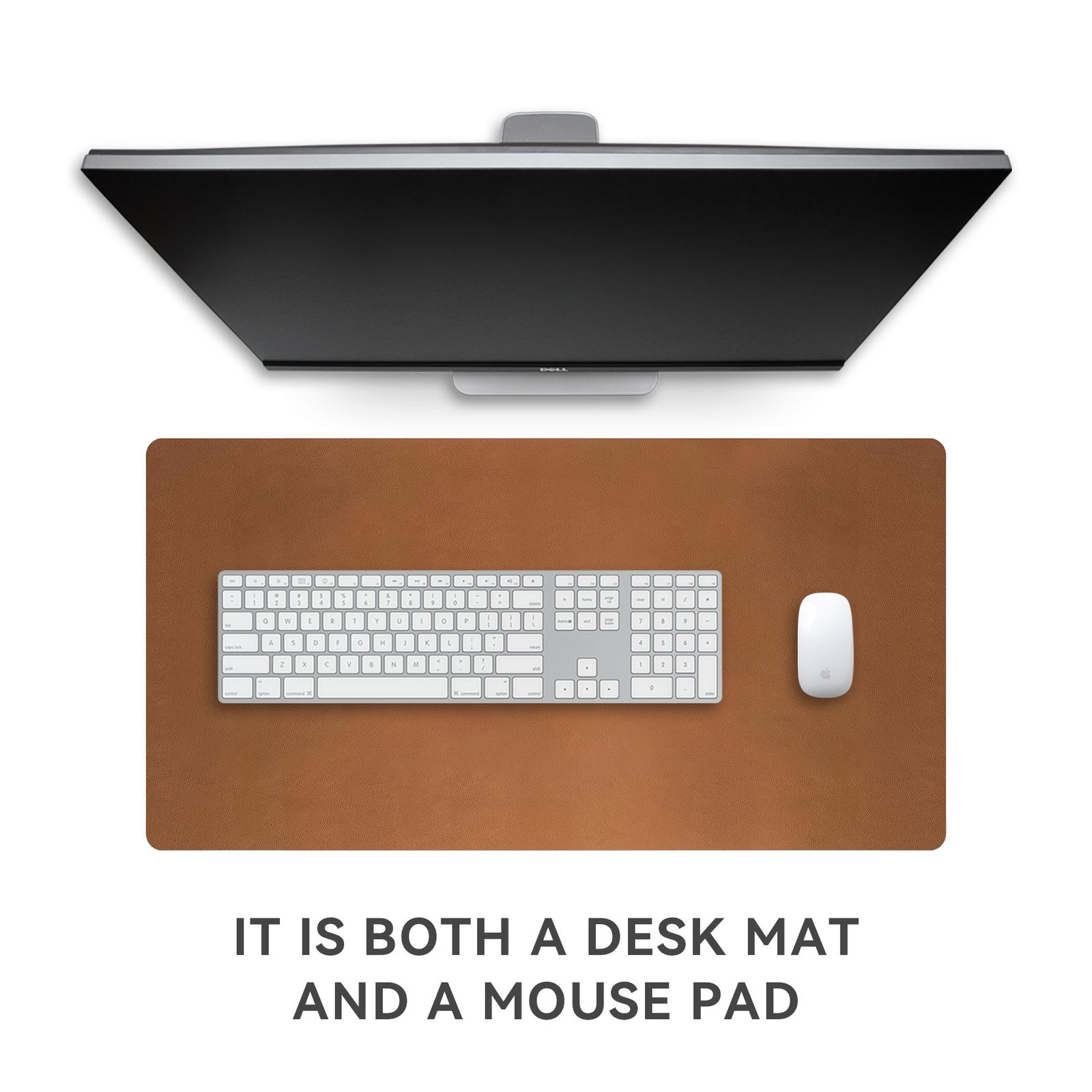 Custom Dual-Sided Cork Leather Desk Pad detail