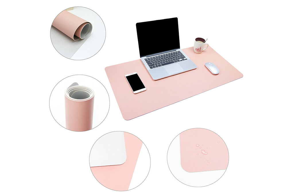 Custom Dual-Sided Waterproof Leather Desk Pad product detail 4