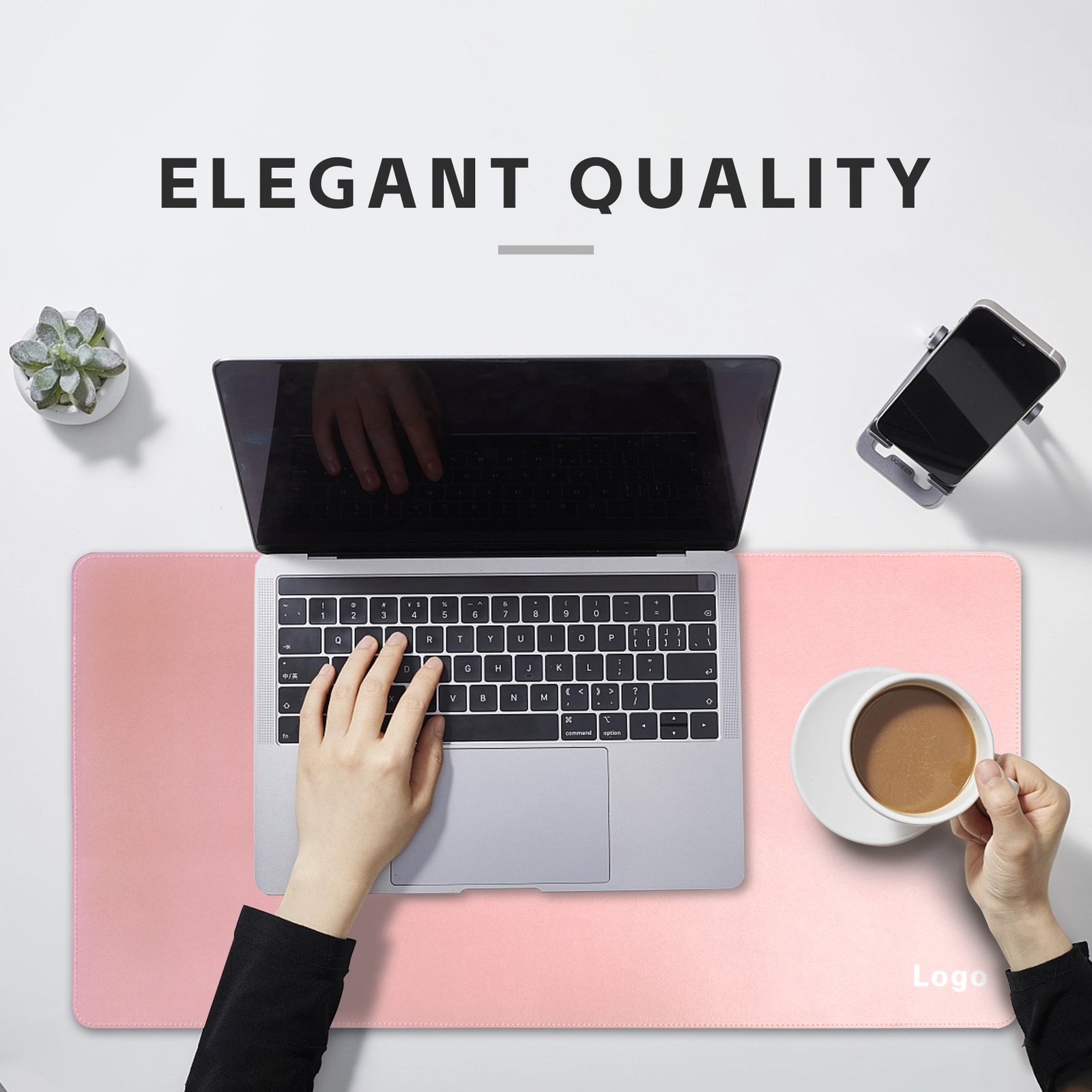 Custom Dual-Sided Waterproof Leather Desk Pad detail