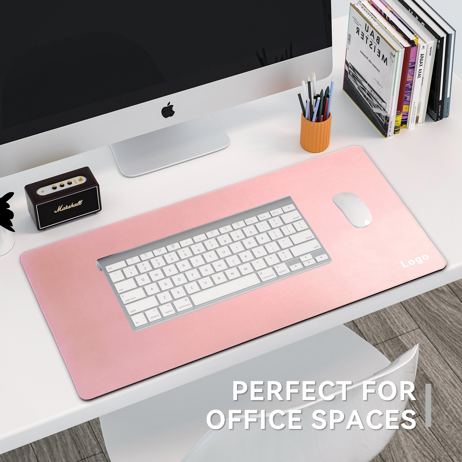 Custom Dual-Sided Waterproof Leather Desk Pad detail