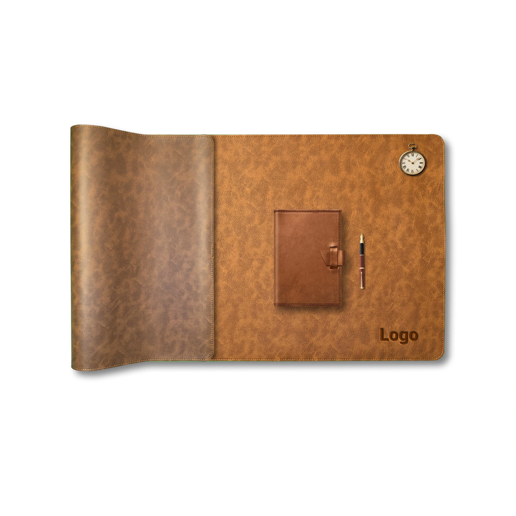 Dual-Sided Vintage Look Leather Desk Mat
