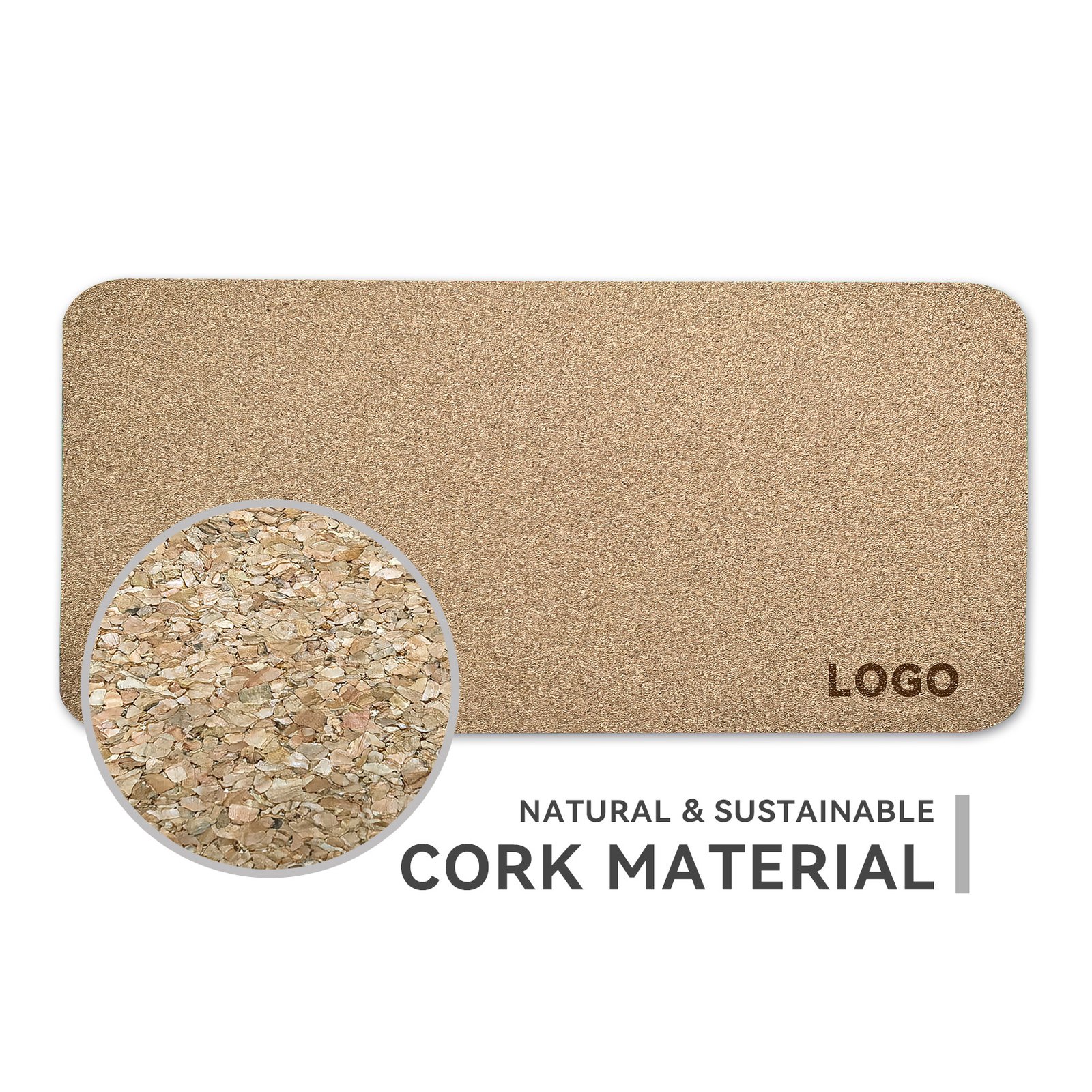 Natural Cork Desk Pad Writing Mat detail