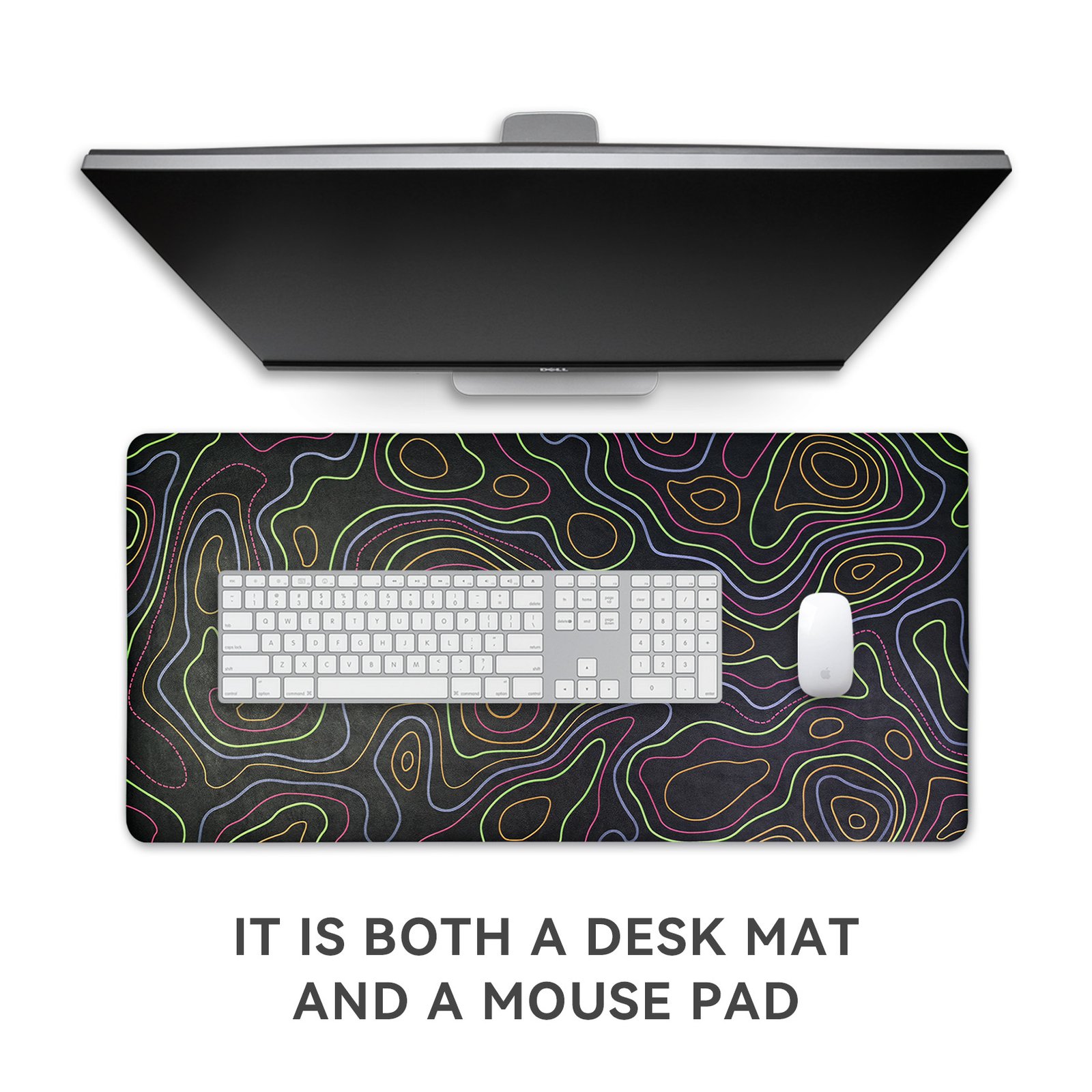 Premium PU Leather Desk Mat with Silicone Base detail