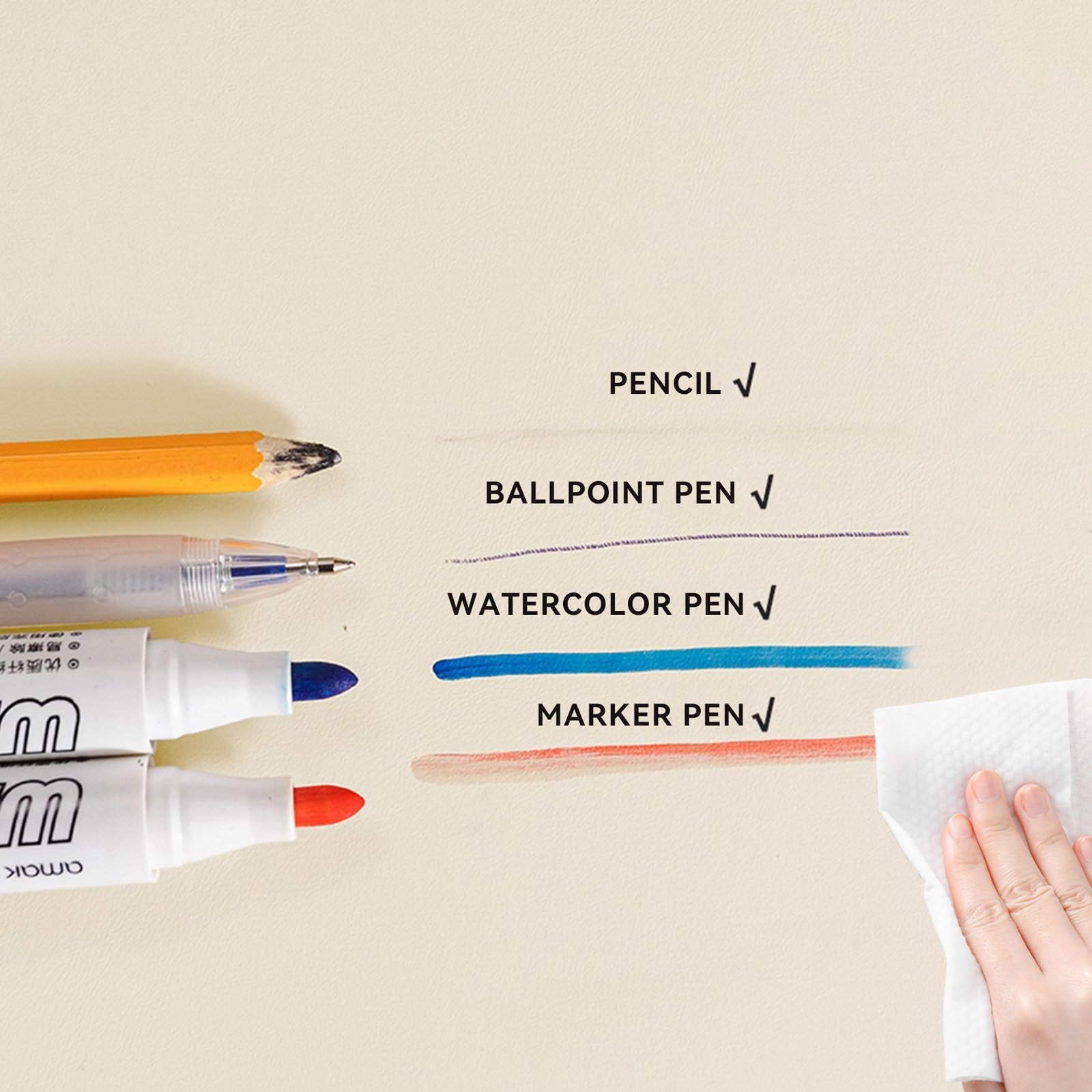 Premium Silicone Leather Desk Mat with Rubber Base detail