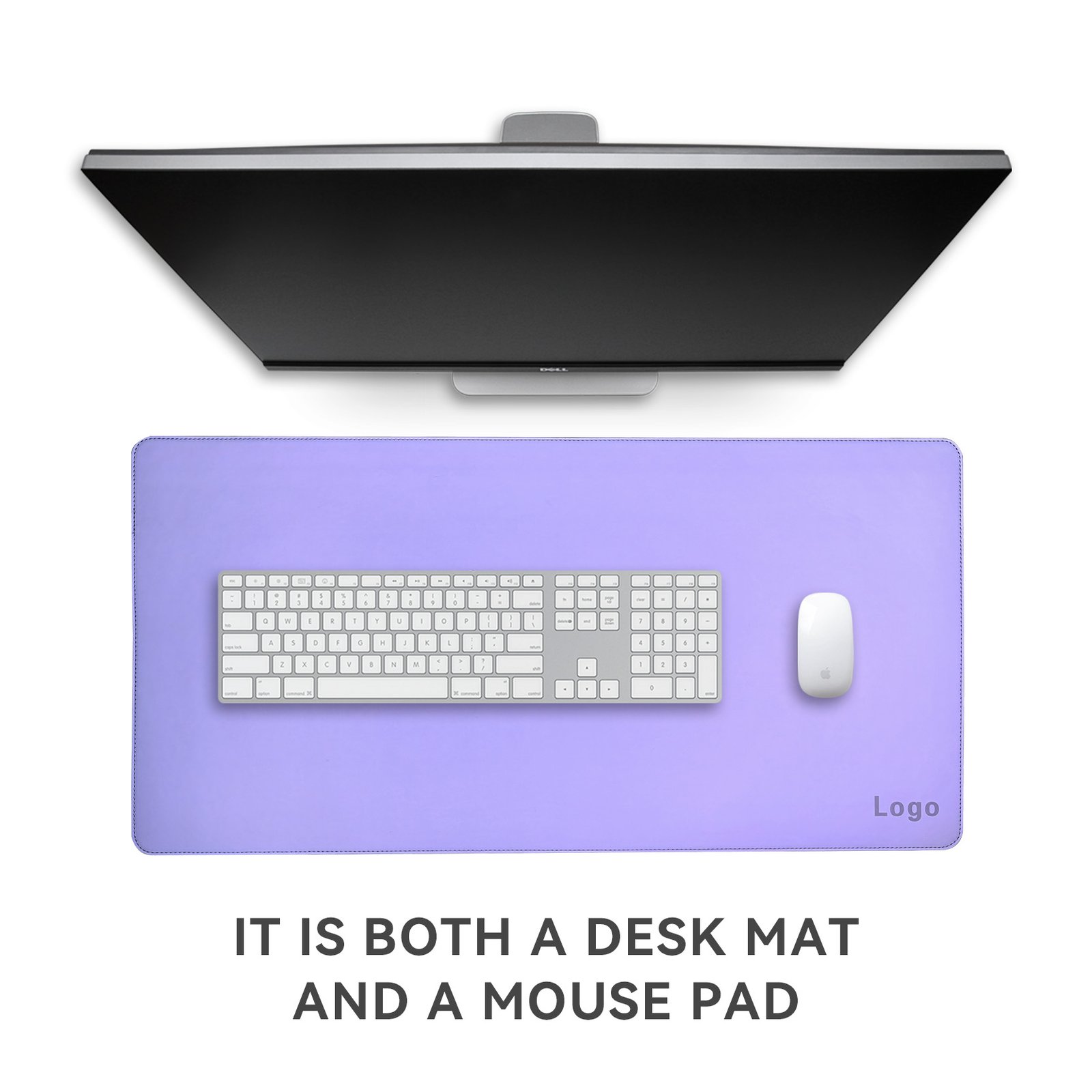 Premium Silicone Leather Desk Mat with Rubber Base detail