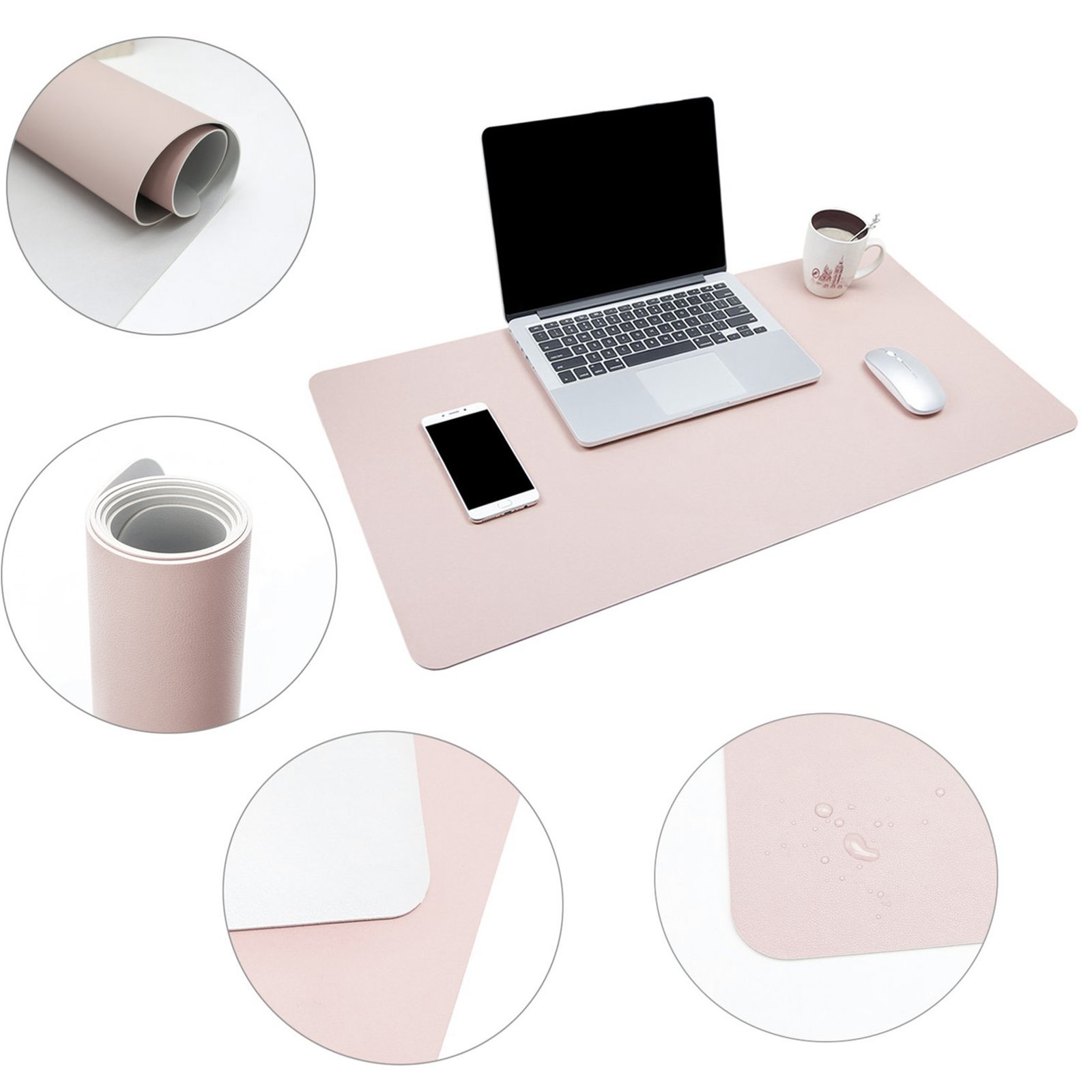 Waterproof Faux Leather Office Desk Pad detail