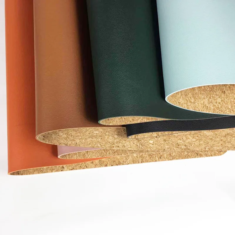 Cork Backing Desk Mat Leather material sample