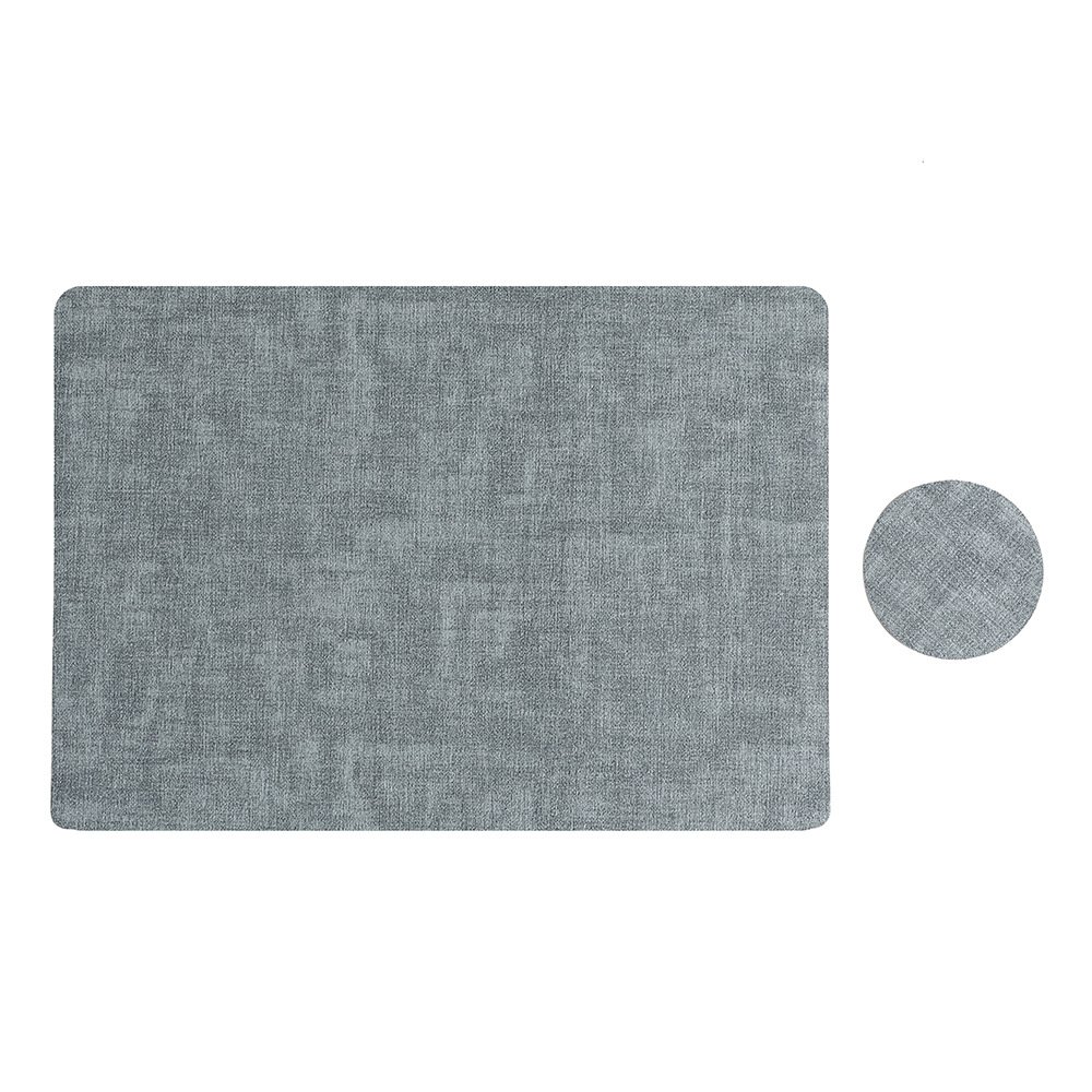 Custom Two-Tone Woven Square Leather Placemat detail