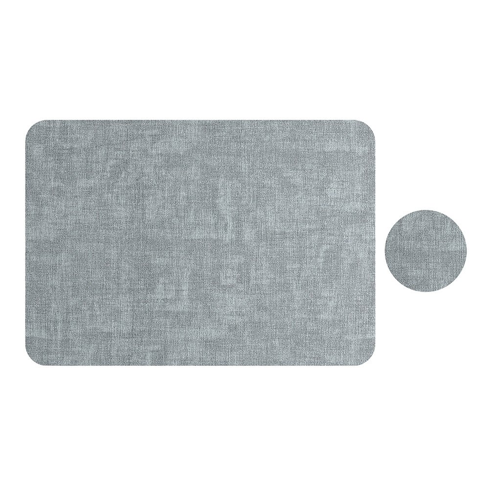 Custom Square Textured Leather Placemat detail