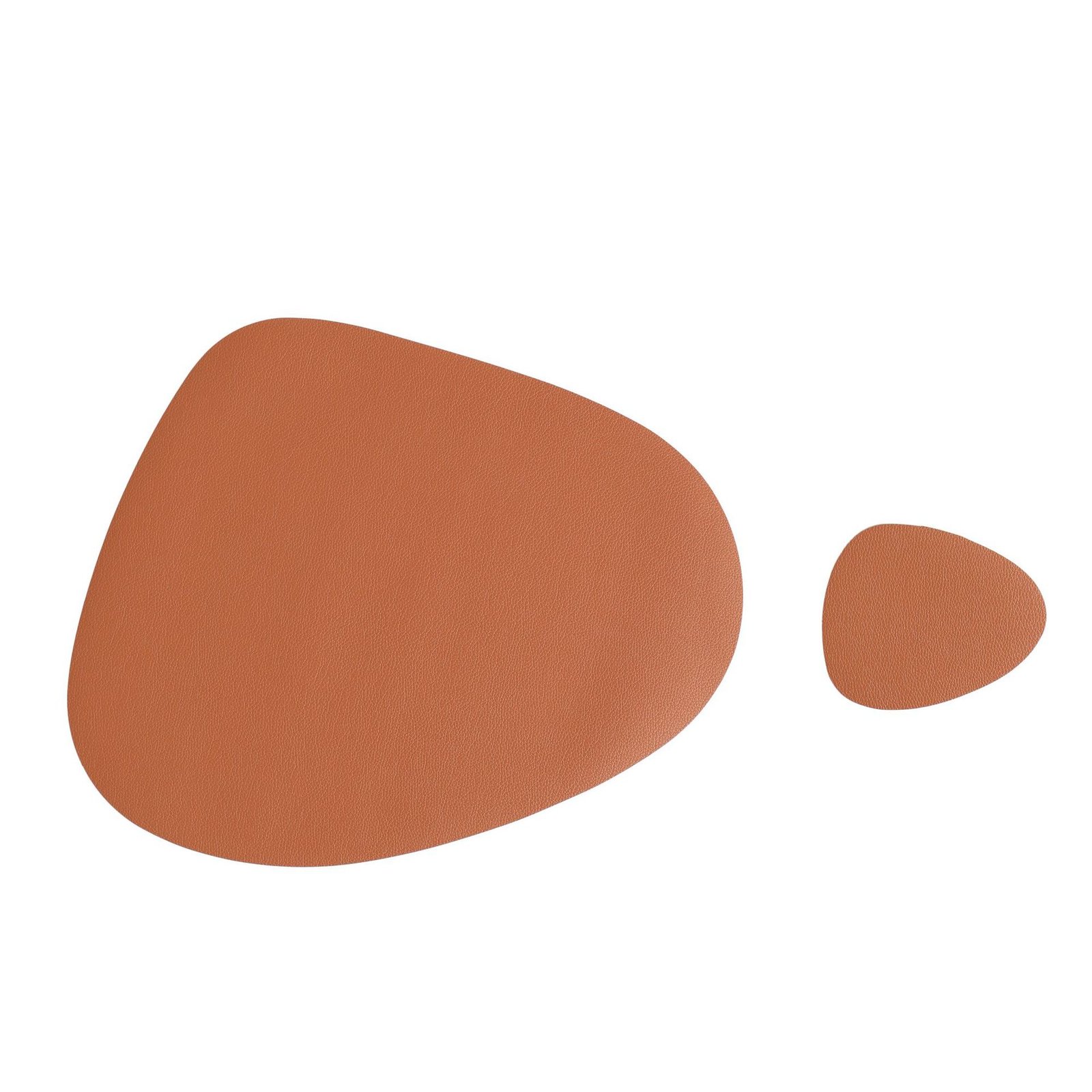 Custom Double-Sided Lychee Grain Teardrop Leather Placemat detail