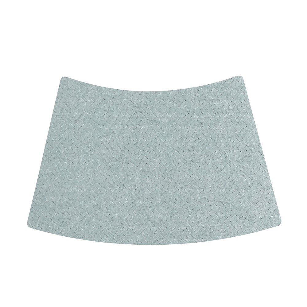 Custom Nappa Texture Fan-Shaped Leather Placemat detail