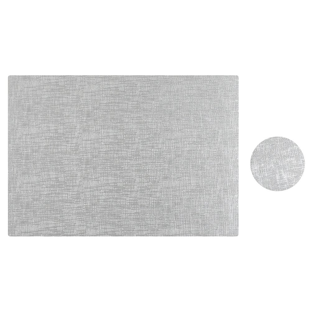 Custom Metallic Grain Rectangular Hotel Leather Placemat detail