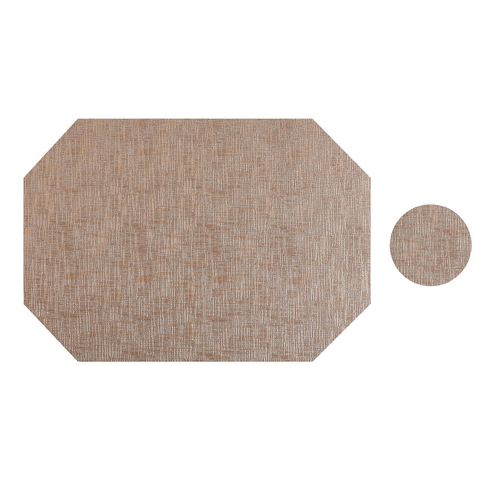Custom Polygon Leather Placemat detail