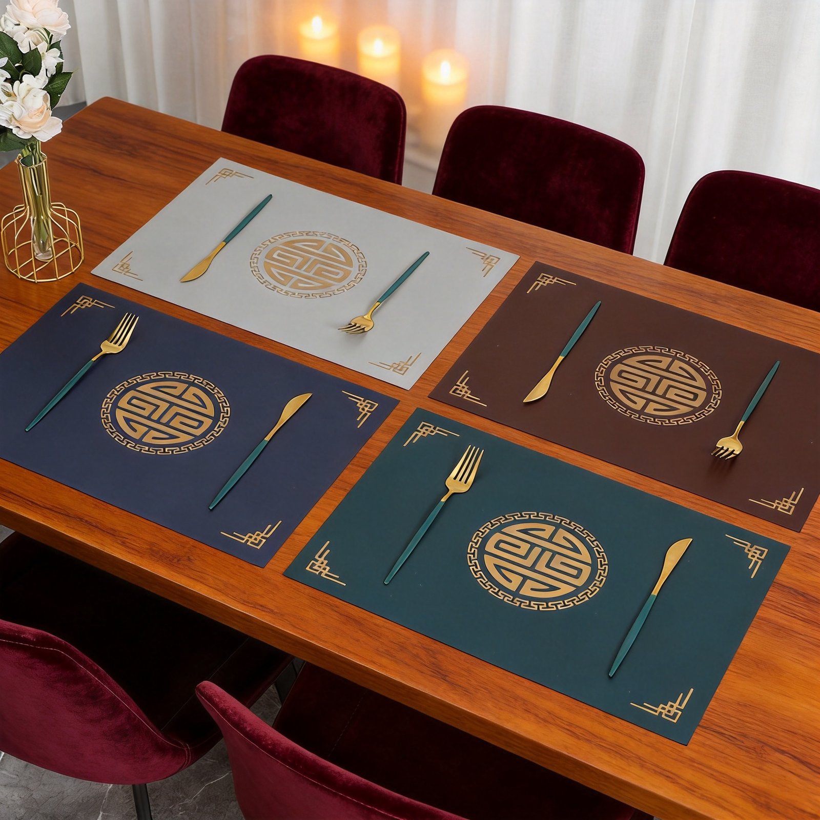 Custom PVC Square Dining Placemat detail